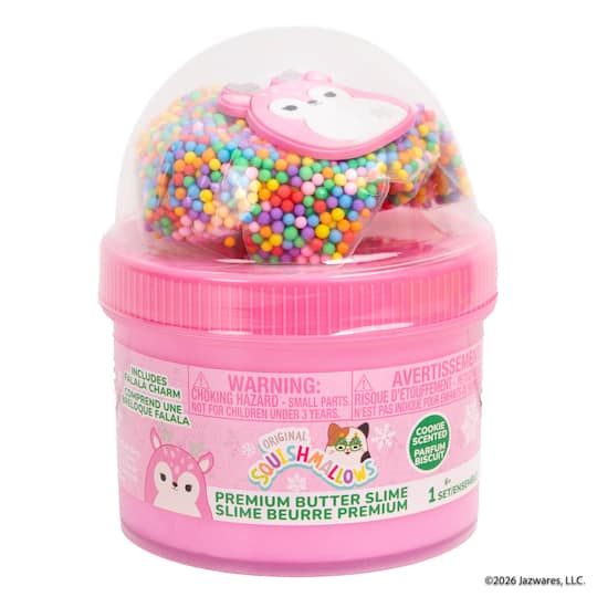 Squishmallow; Original Squishmallows™ Falalala the Deer Pink Sugar Cookie Scented Premium Butter Slime, 8oz.; Category:Plush; Image:1